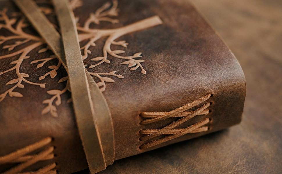 leather journal tree of life