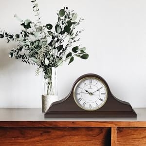 wood antique mantel clock