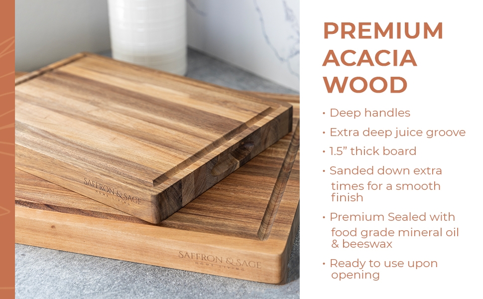 Acacia wood cutting board