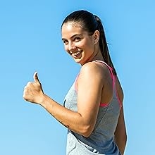 Beautiful woman smiling and thumbs up