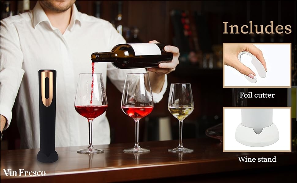 electric wine opener automatic corkscrew bottle cordless rechargeable elegant best gifts battery