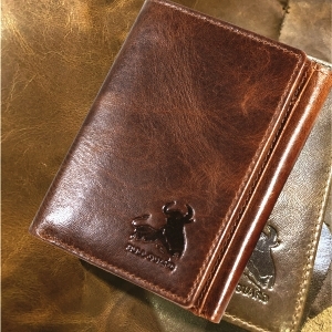 mens leather bifold wallet rfid blocking quality 